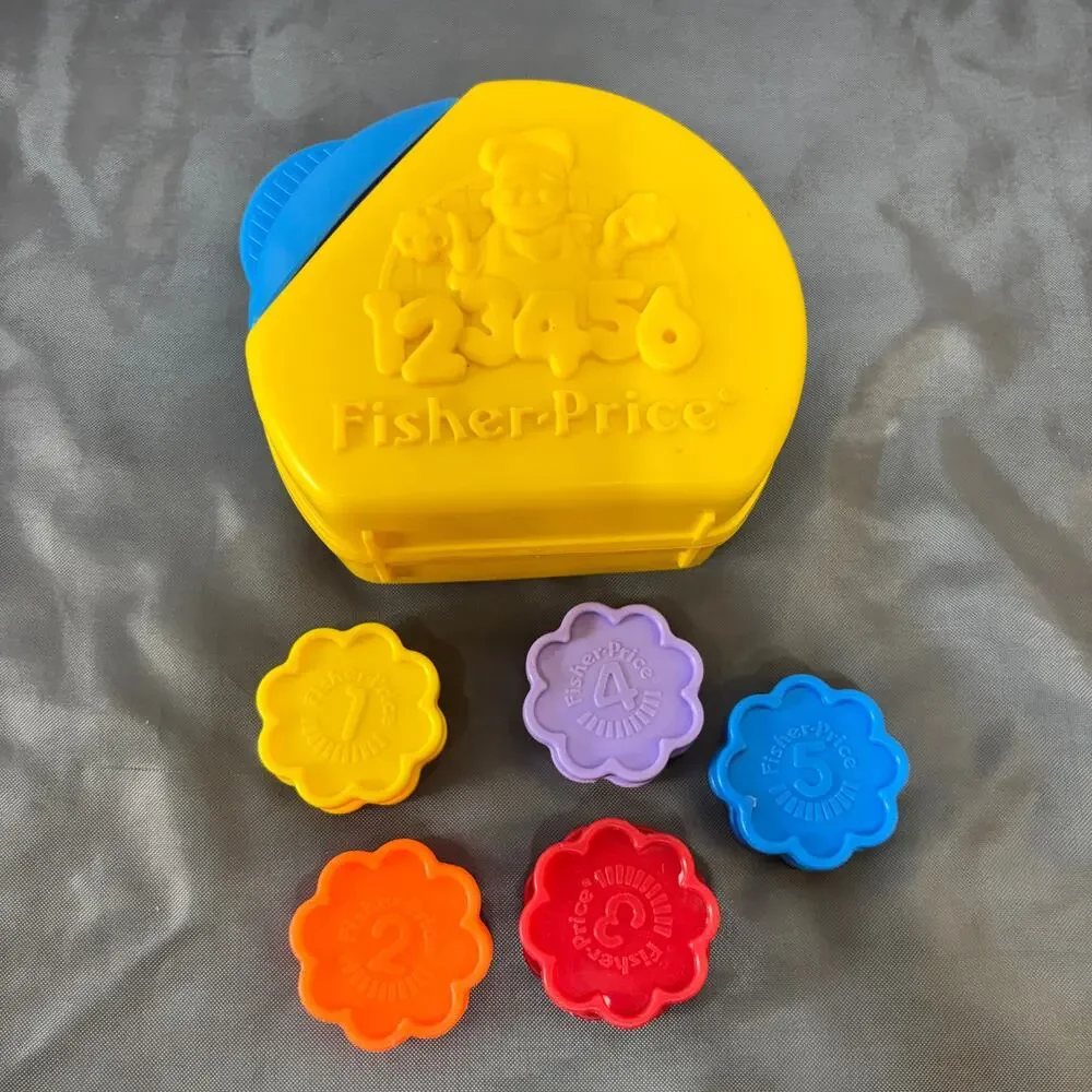 VTG Fisher Price Counting Cookie Jar #2218 Cookies 1-5 Only 10 Halves 1990